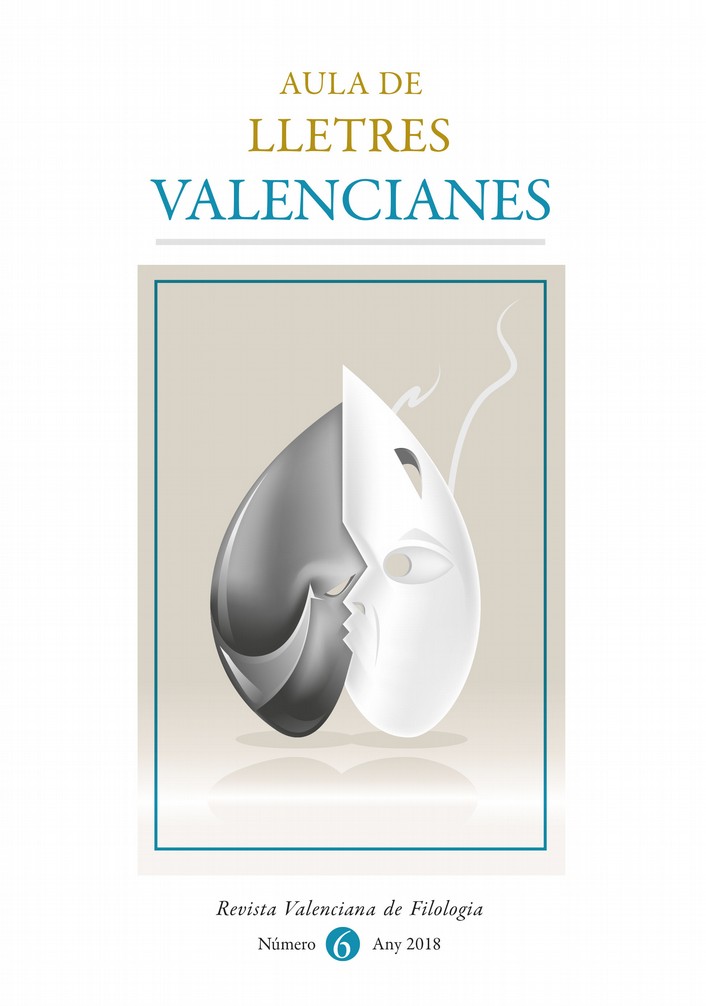 Portada del número 6 d'Aula de Lletres Valencianes - Revista Valenciana de Filologia